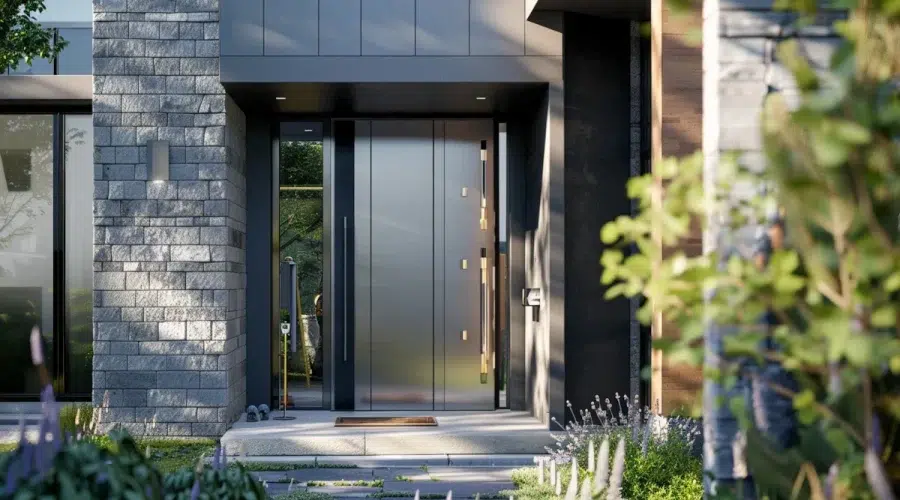 porte d'entrée en aluminium