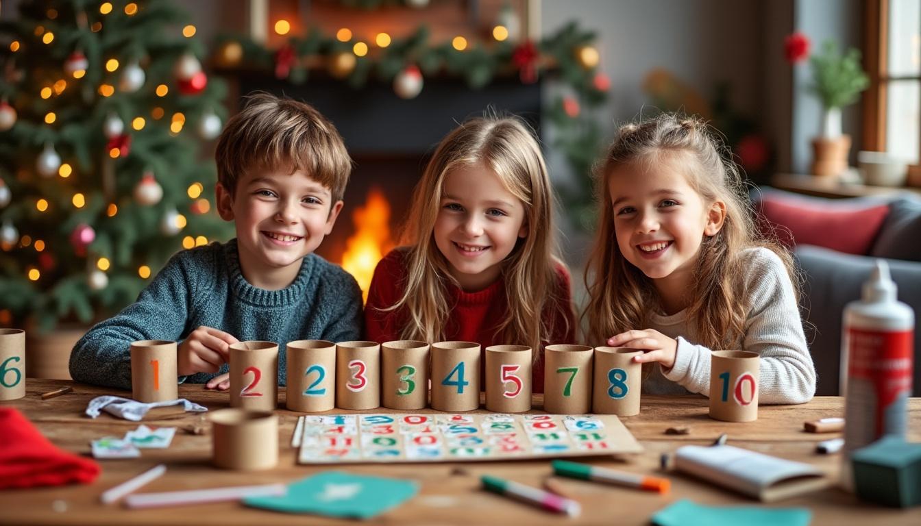 découvrez comment créer un calendrier de l'avent en papier toilette immersif et amusant pour vos enfants. transformez des rouleaux vides en surprises festives, encourageant la créativité et l'anticipation des fêtes !