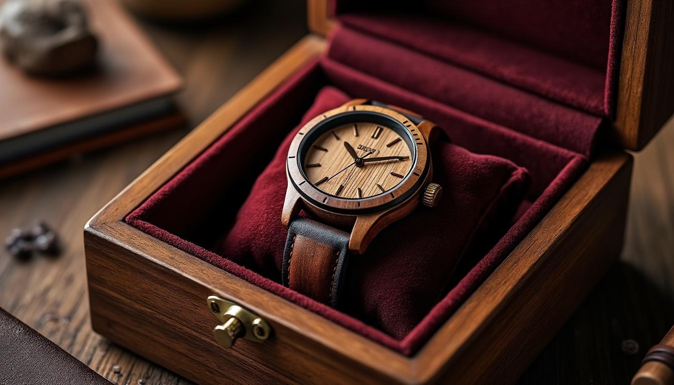 découvrez comment personnaliser votre coffret cadeau de montre en bois artisanale afin de le rendre unique et inoubliable. offrez un cadeau original, sur-mesure et chargé d’émotion !