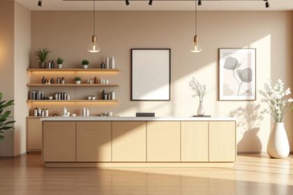 découvrez comment aménager un espace accueillant avec une banque d'accueil adaptée pour votre salon de coiffure, alliant fonctionnalité et esthétique pour séduire vos clients.