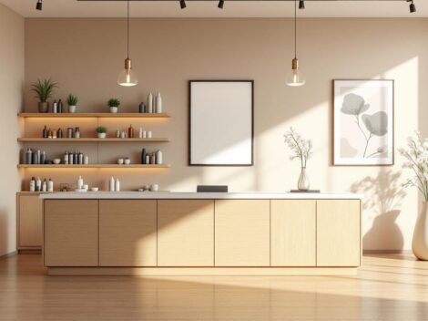 découvrez comment aménager un espace accueillant avec une banque d'accueil adaptée pour votre salon de coiffure, alliant fonctionnalité et esthétique pour séduire vos clients.