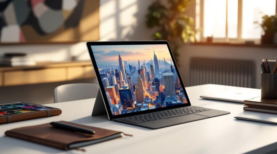 découvrez la microsoft surface pro, la tablette tactile idéale pour les créatifs alliant performance, polyvalence et design élégant.
