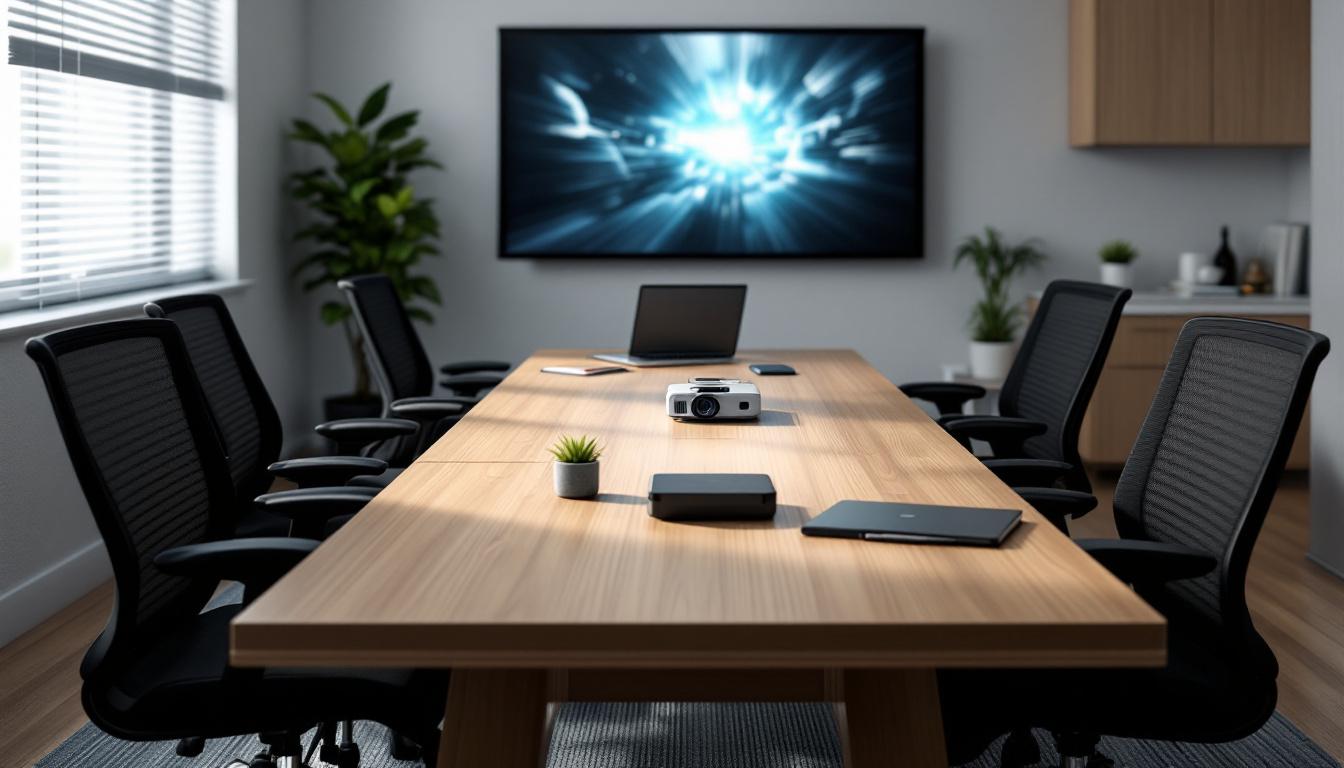 découvrez pourquoi les vidéoprojecteurs bureautiques à focale courte sont parfaits pour optimiser l'espace et la qualité d'image dans les petites salles de réunion.