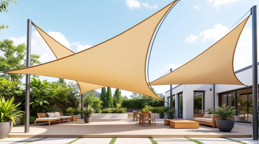 découvrez les voiles d'ombrage triangulaires, une solution durable et esthétique pour protéger votre extérieur du soleil tout en apportant une touche moderne à votre jardin ou terrasse.