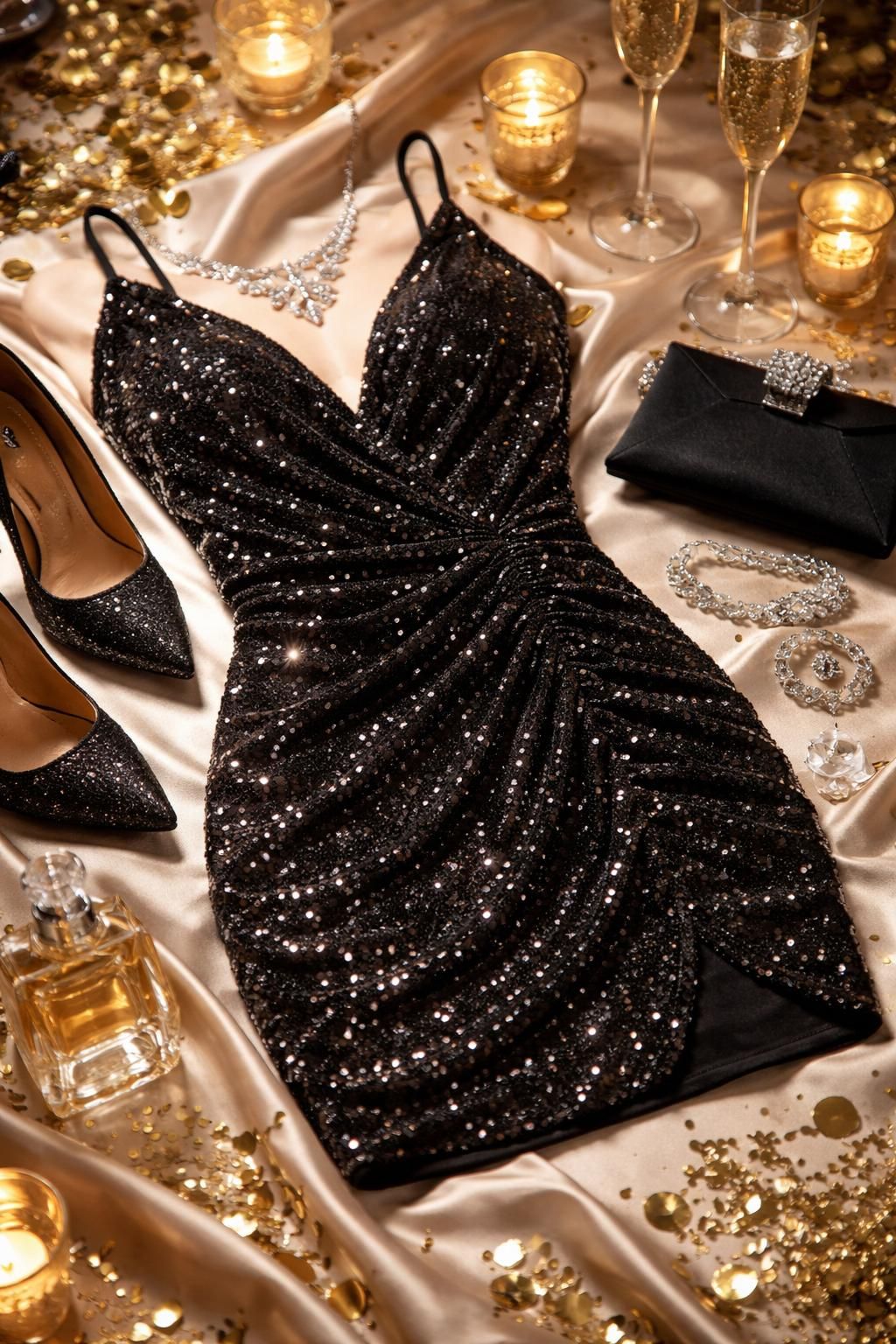 découvrez notre guide complet des accessoires idéaux pour sublimer votre robe noire à paillettes et briller en toute élégance lors de vos soirées.