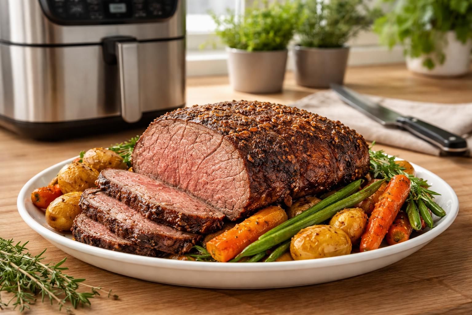 découvrez comment préparer un rôti de bœuf tendre et savoureux à l'air fryer avec cette recette simple et rapide, idéale pour impressionner vos invités lors de votre prochain repas.