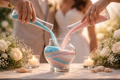 découvrez le rituel du sable de mariage, une symbolique d'amour éternel unissant les couples dans une cérémonie pleine de sens et d'émotion.