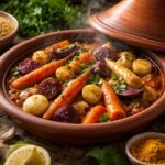 découvrez une délicieuse recette de tajine de légumes racines au millet, pleine de saveurs et de couleurs, parfaite pour un repas sain et gourmand.