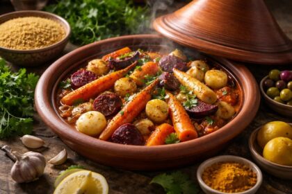 découvrez une délicieuse recette de tajine de légumes racines au millet, pleine de saveurs et de couleurs, parfaite pour un repas sain et gourmand.